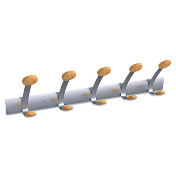 Alba™ Wooden Coat Hook, Three Wood Peg Wall Rack, Brown-silver freeshipping - TVN Wholesale